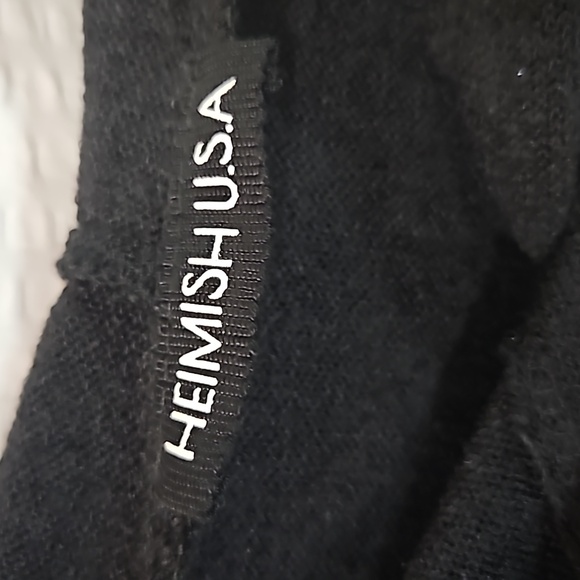 Heimish USA Black Pullover Hoodie Long Sleeves Size Large - Picture 3 of 12